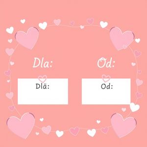 Małe walentynki do rozdania — kartki z miejscem na imię