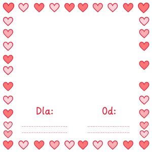 Małe walentynki do rozdania — kartki z miejscem na imię