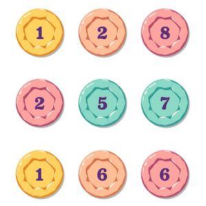 Naklejki / znaczniki 'kratery' do gry