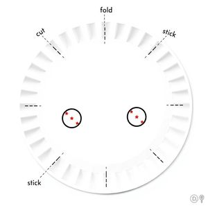 Szablon papierowego UFO (na talerzyk)