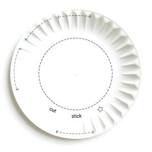 Szablon papierowego UFO (na talerzyk)