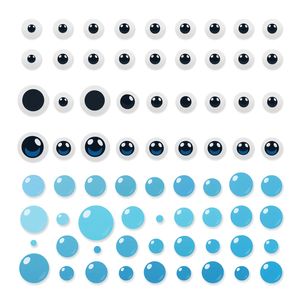 Arkusz naklejek — oczy i pęcherzyki