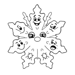 Kolorowanka: emocjonalne buźki na płatkach