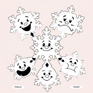 Papierowe płatki śniegu — szablony emocji