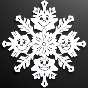 Papierowe płatki śniegu — szablony emocji