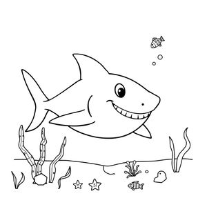 Kolorowanka: rekin