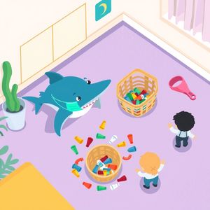 Plakat/ mata do zabawy: 'Rekin sprząta ocean'