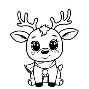 Kolorowanka — Mały renifer