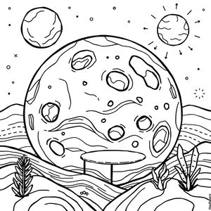 Kolorowanka — Planeta do eksploracji (sensoryczna zabawa)