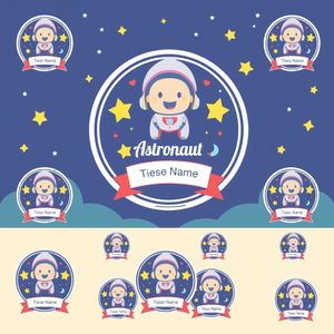 Szablon — Naklejka / Dyplom Małego Astronauty