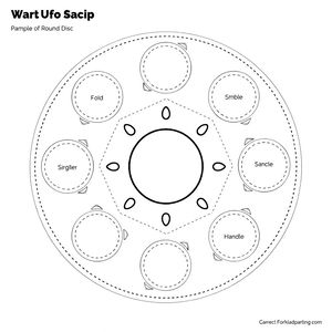 Szablon UFO — wycinanka / talerz kosmiczny