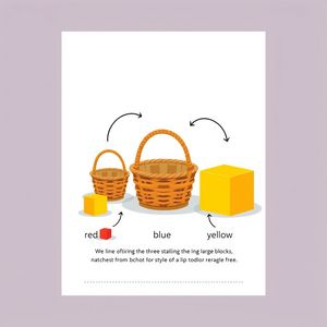 Karty do sortowania — ilustracje koszyków