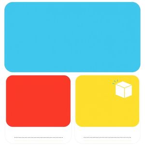 Karty kolorów — czerwony, niebieski, żółty