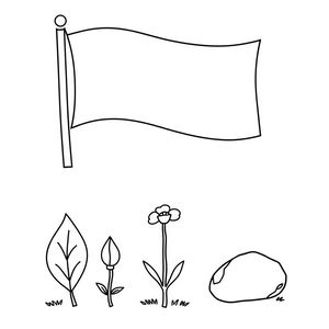 Kolorowanka — Flaga i wiosenne skarby