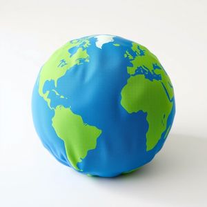 Niebiesko‑zielona piłka — wygląd planety (grafika referencyjna)