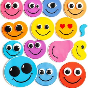 Arkusz naklejek — duże oczy i piankowe uśmiechy