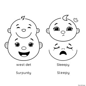 Kolorowanka emotikony — prosty arkusz dla maluchów