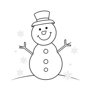 Strona do kolorowania: prosty bałwan