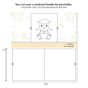 Szablon: Kartonowa książeczka do złożenia (prostokątna)