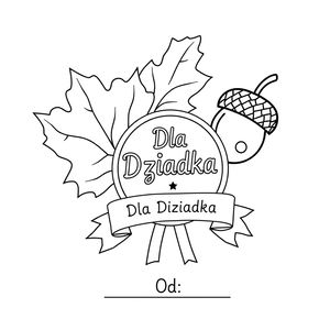 Kolorowanka: liście i szyszki