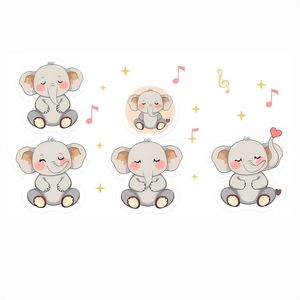 Arkusz naklejek — słoniki uspokajające