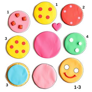 Papierowe ciasteczka na tacce (szablony)