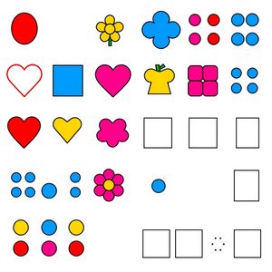 Paski 'Wzory na chusteczce' — karty z sekwencjami