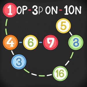 Plansza 'Skoki na liczbach' — kredowy styl