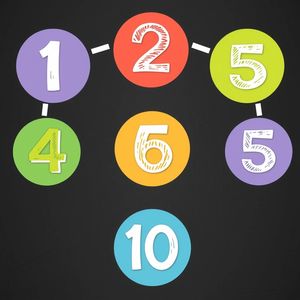 Plansza 'Skoki na liczbach' — kredowy styl