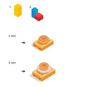 Instrukcja budowy stolika/regału z klocków (schemat)