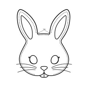 Szablon maski króliczka