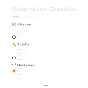 Karta obserwacji — motoryka i opowiadanie