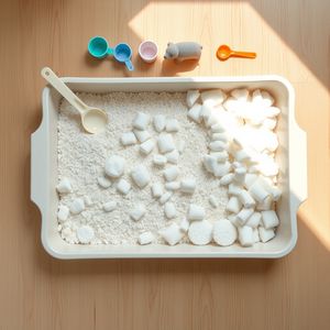 Stół sensoryczny — 'Pierwszy śnieg' (widok z góry)