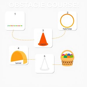 Karty obrazkowe — elementy toru przeszkód