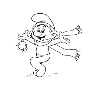 Kolorowanka — Smerf w ruchu