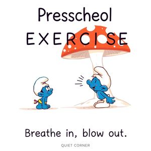 Plakat wyciszenia — 'Smerf dmucha na muchomora'