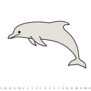 Szablon delfina do wycinania i pieczątkowania