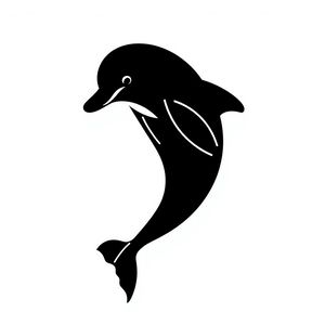 Szablon delfina do wycinania i pieczątkowania