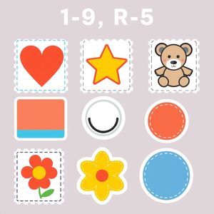 Arkusz z dużymi znaczkami-naklejkami