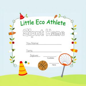 Dyplom uczestnictwa: Mały Eko-sportowiec