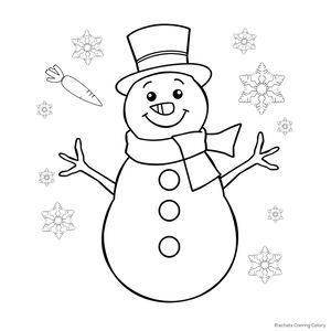 Kolorowanka — Prosty bałwan