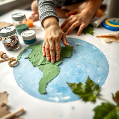 Nasza Ziemia — sensoryczna praca plastyczna na Dzień Ziemi