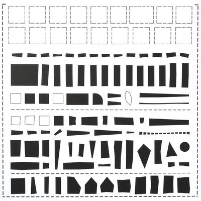 Szablon — kształty do mozaiki i paski do rwania