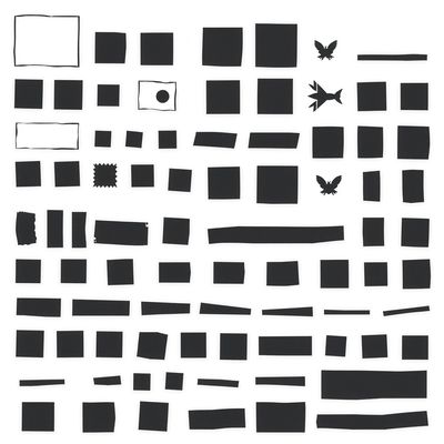 Szablon — kształty do mozaiki i paski do rwania