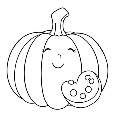 Kolorowanka: dynia dla maluchów