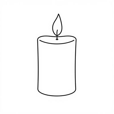 Szablon świeczki - kształt do wycięcia