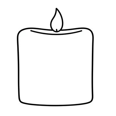 Szablon świeczki - kształt do wycięcia