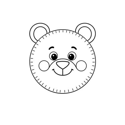 Kolorowanka — twarz misia na talerzyku