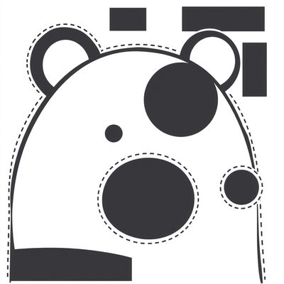 Szablon uszu i pyszczka (A4) — do wydruku