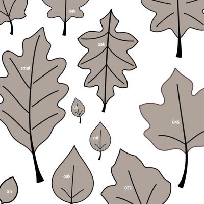 Szablony liści do wycięcia